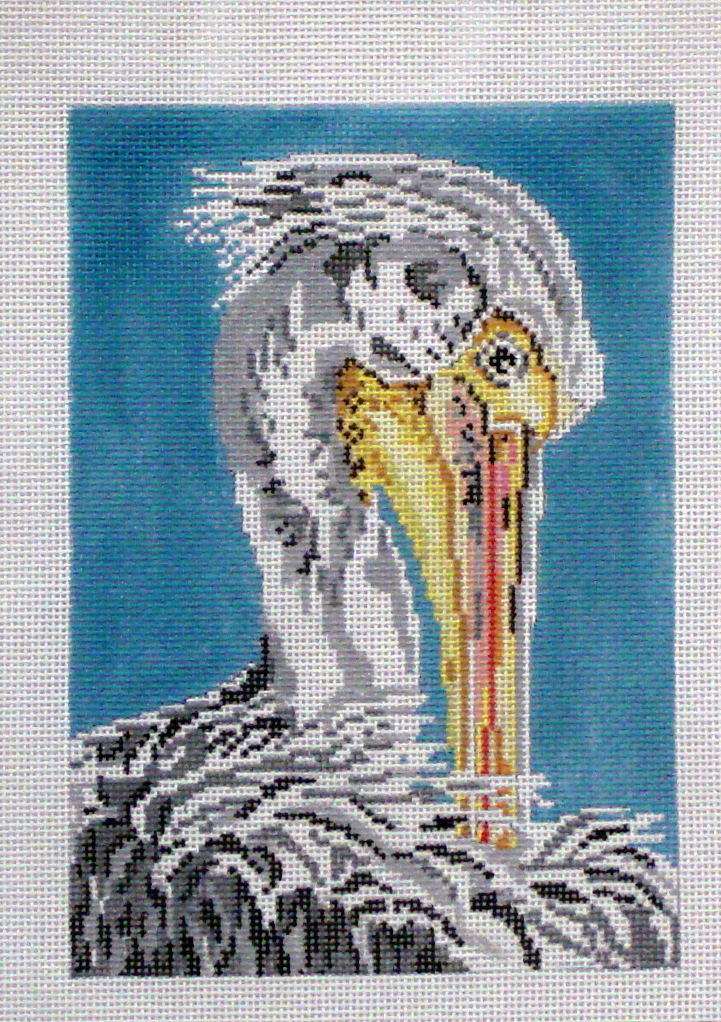 White Pelican (Handpainted by Needle Crossings)*Product may take longer than usual to arrive*