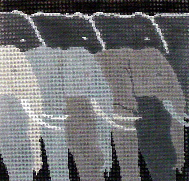 Tuskers     (handpainted by Julia's Needlework)