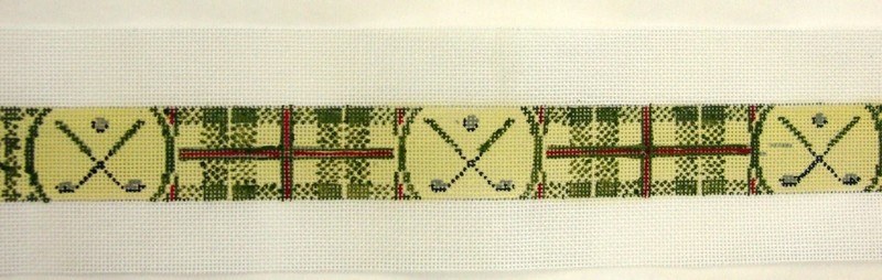 Bobby Jones Olive Golf Belt  (Handpainted by Walker Street Designs)