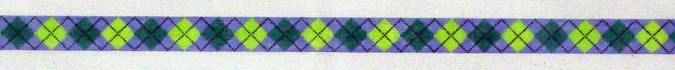 Argyle - Periwinkle Background Belt (Handpainted by Meredith Collection)