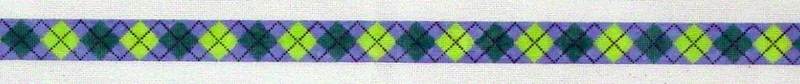 Argyle - Periwinkle Background Belt  (Handpainted by The Meredith Collection)