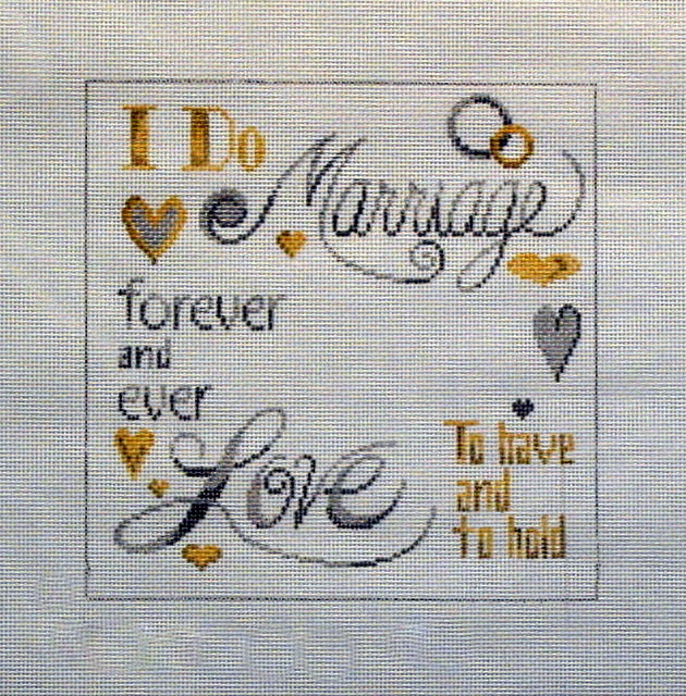 Marriage Pillow (Handpainted by Patti Mann)