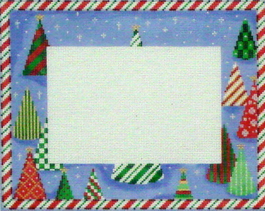 Trees/Candy Canes Frame  (Handpainted by Associated Talents)