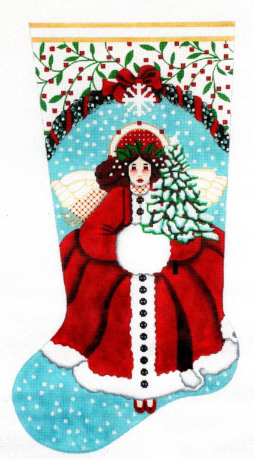 Snowy Red Sock    (handpainted from Melissa Shirley)*Product may take longer than usual to arrive*