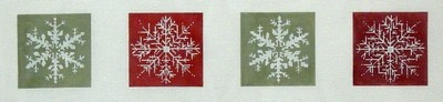 Snowflake Coasters    (Handpainted by CBK Needlepoint Collection)
