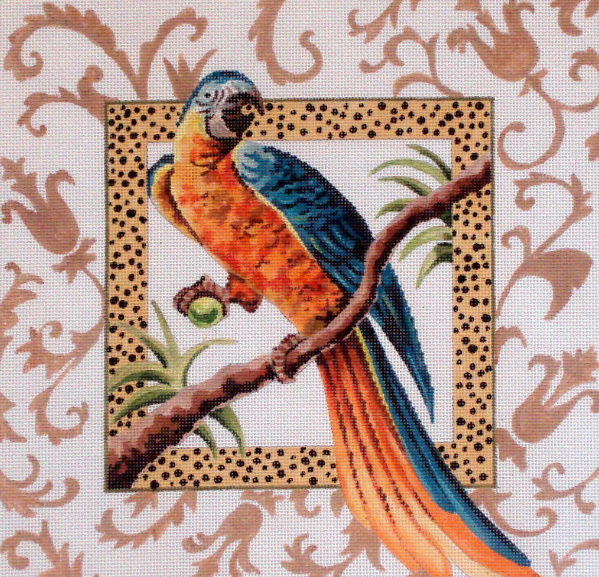 Blue/Orange Parrot   (handpainted from Colors of Praise)