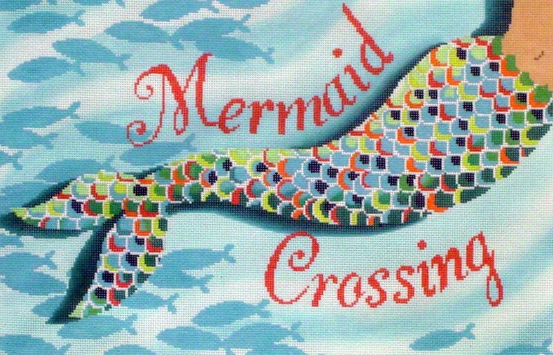 Mermaid Crossing  (Handpainted by CBK)
