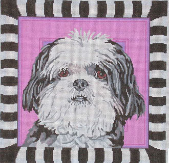 Shih-tzu, Puppy Cut  (Handpainted by Barbara Russell Designs)