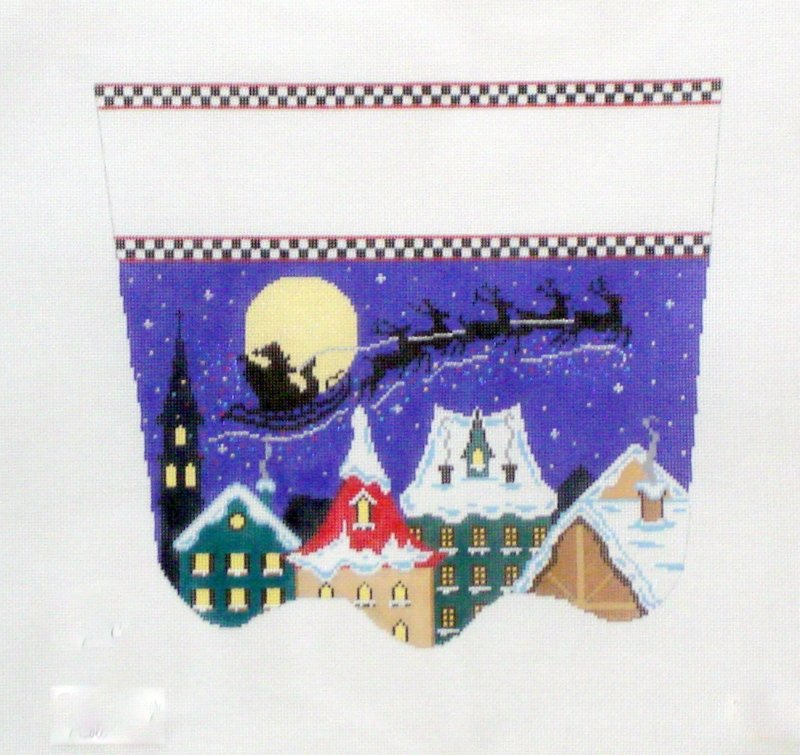 Midnight Ride Stocking Cuff (Handpainted from The Meredith Collection) Midnight Ride Stocking Cuff (Handpainted from The Meredith Collection)