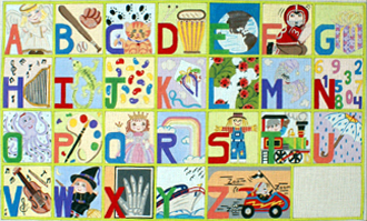 Upper Case Alphabet   (Handpainted by Alice Peterson)