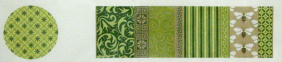 Treasure Box Green with Bees  (Handpainted by JP Designs)
