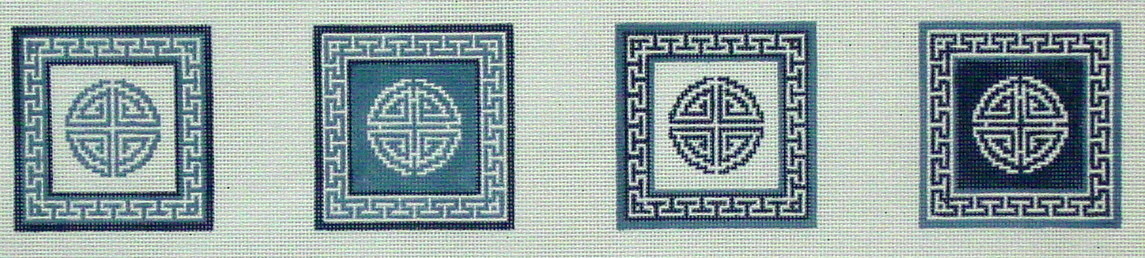 Oriental Symbols Coasters (Handpainted by Susan Roberts) Oriental Symbols Coasters (Handpainted by Susan Roberts)