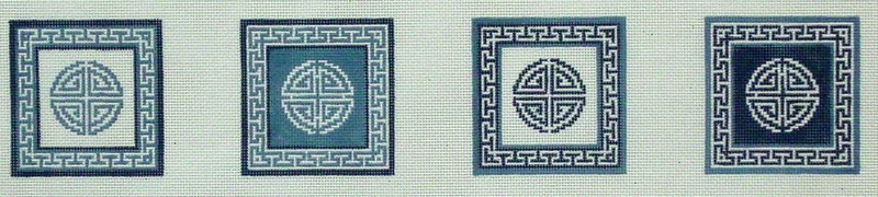 Oriental Symbols Coasters   (Handpainted by Susan Roberts)