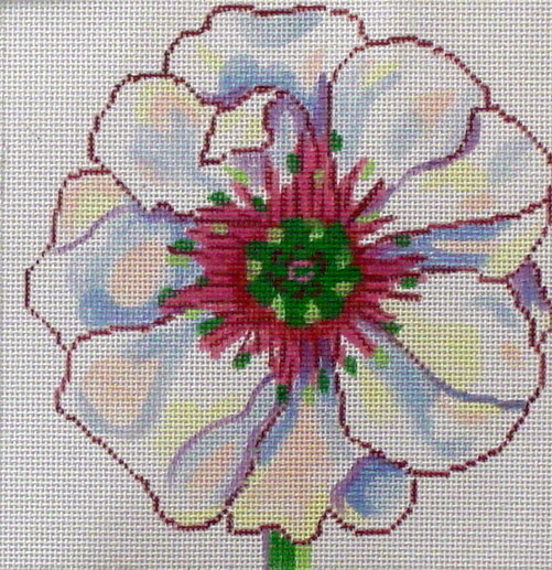 White Poppy   (Handpainted by Jean Smith)