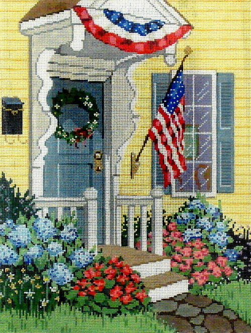 Patriotic - Blue Moon (Handpainted by Sandra Gilmore