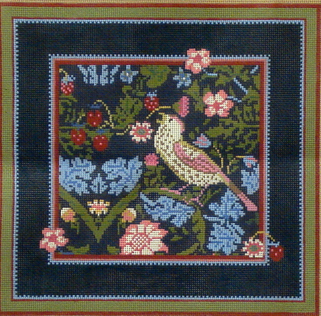 Small Warbler Accomplice Pillow  (Handpainted by Whimcy and Grace)