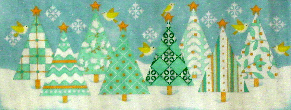 Tree Row    (Handpainted by Mellissa Shirley)