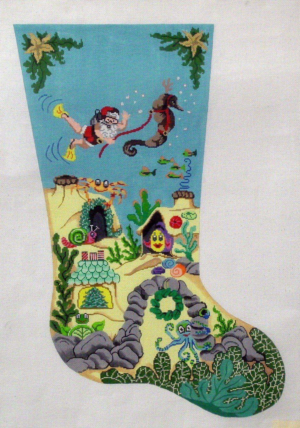 Scuba Santa   (Handpainted by Patti Mann)