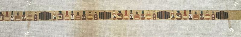 Bourbon Bottles & Barrels Belt  (Handpainted by Elm Tree)