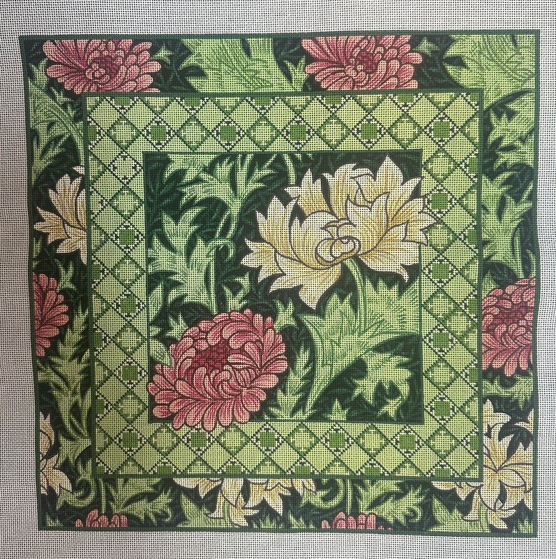 Chrysanthemum Pillow  (Handpainted by Whimsey & Grace)