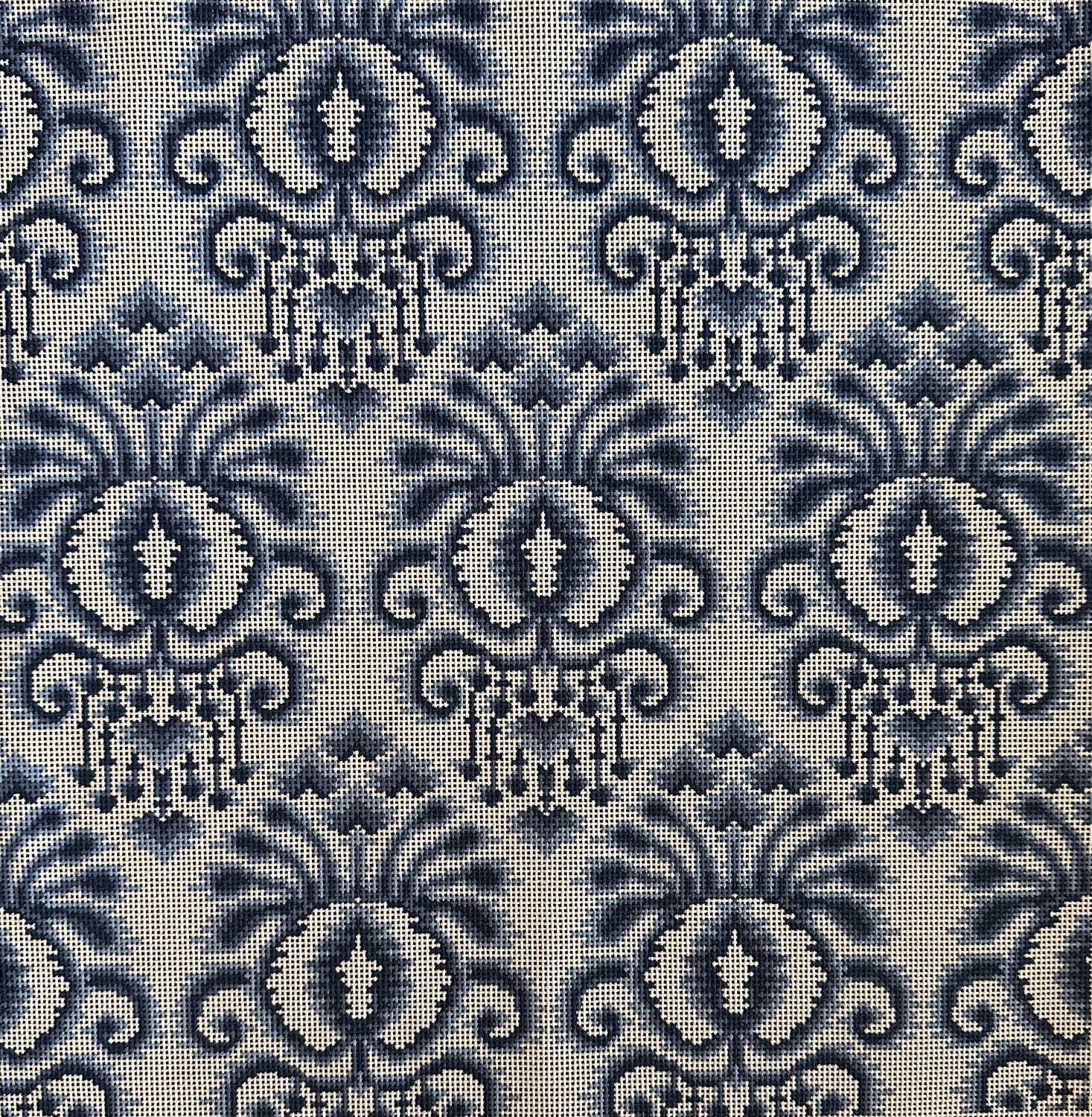 IKAT- Blue    (Handpainted by Canvas Works)