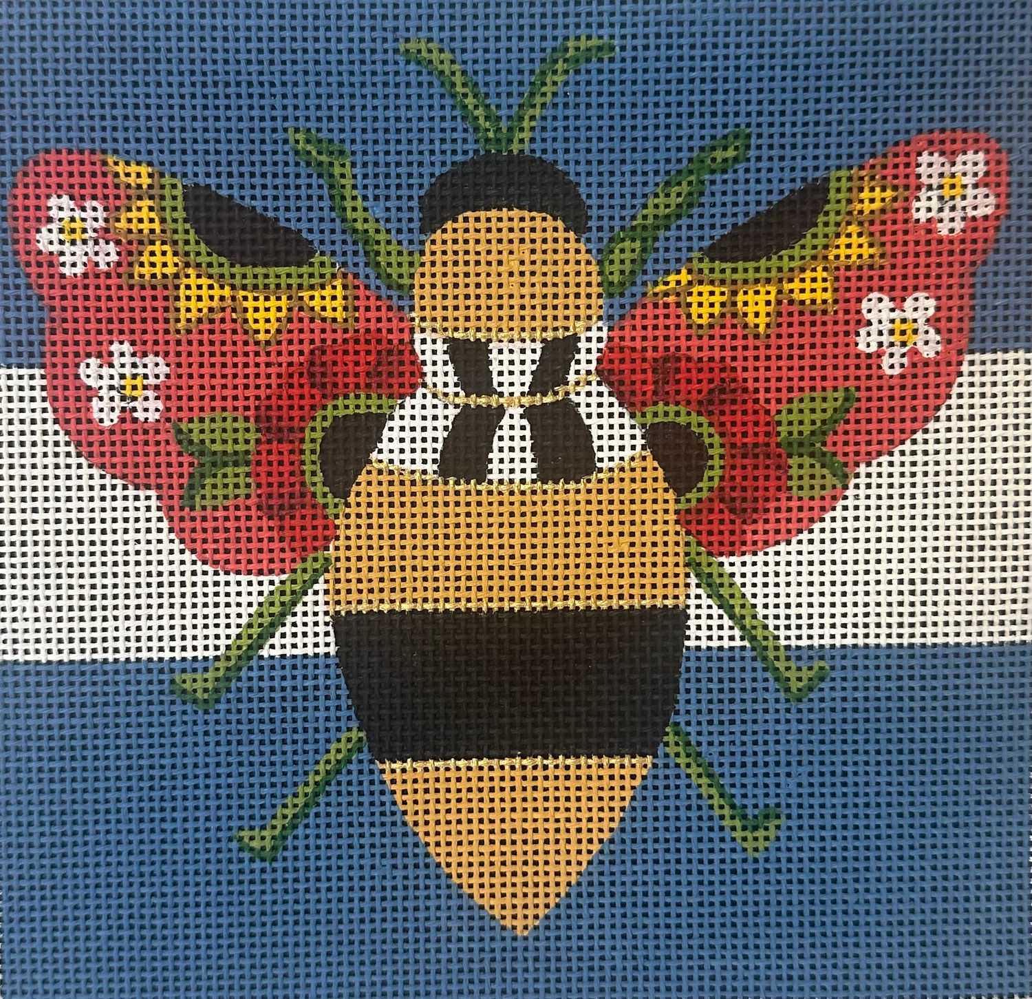 Floral Bee  (Handpainted by Alice Peterson)