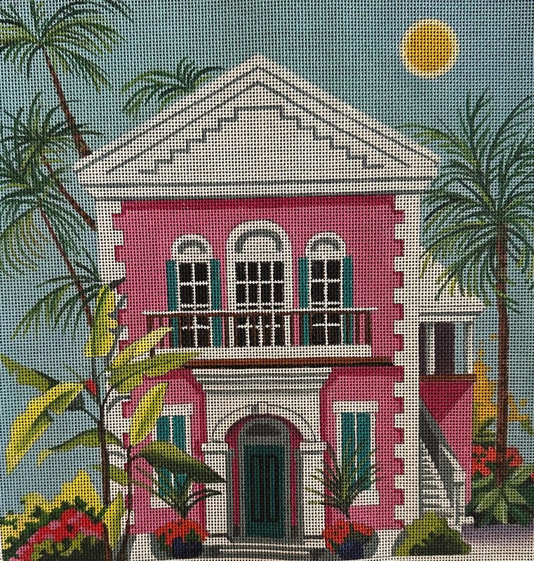 Pink Tropical Resort  (Handpainted by COP)