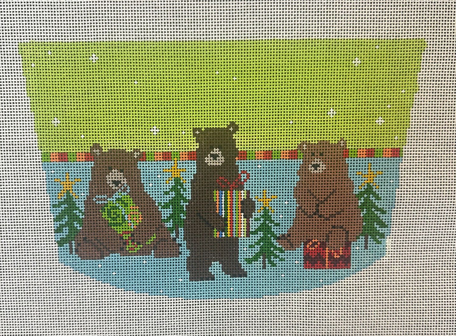 Bears Christmas Cuff  (Handpainted by Pippin)