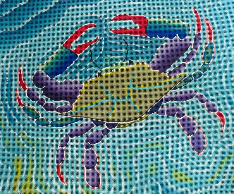 Blue Swimming Crab  (Handpainted by Purple Palm)