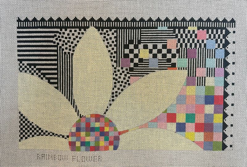Rainbow Flower  (Handpainted by The Collection)