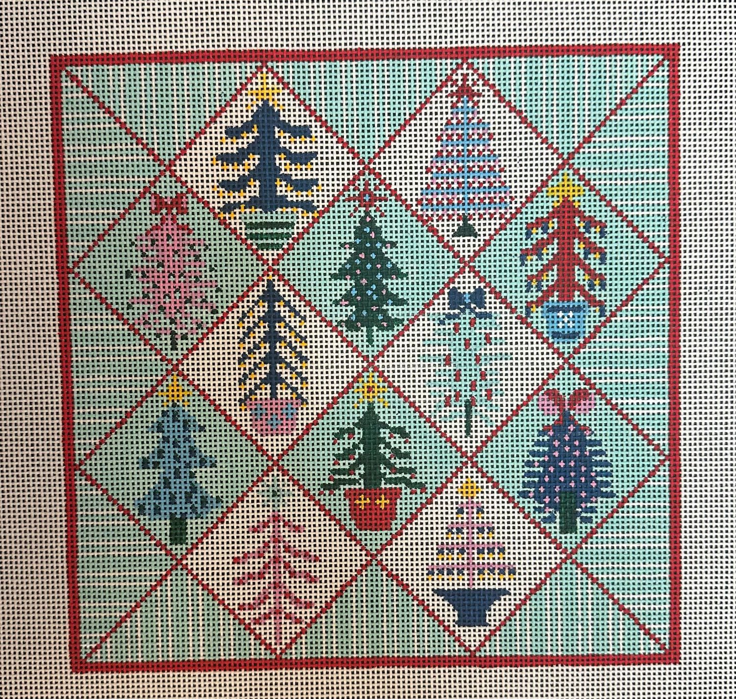 Candy Quilting Pillow  (Handpainted by Gingham)