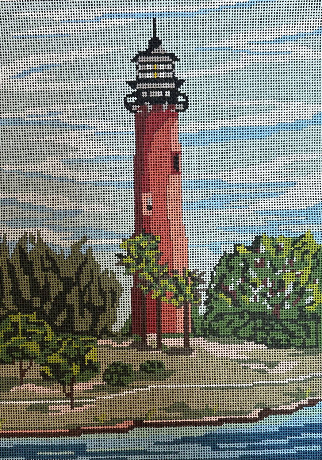 Jupiter Light House  (Handpainted by Needle Crossings)