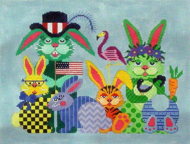Some Bunny Needs Some Bunny Sometime   (Handpainted by JP Needlepoint Designs)