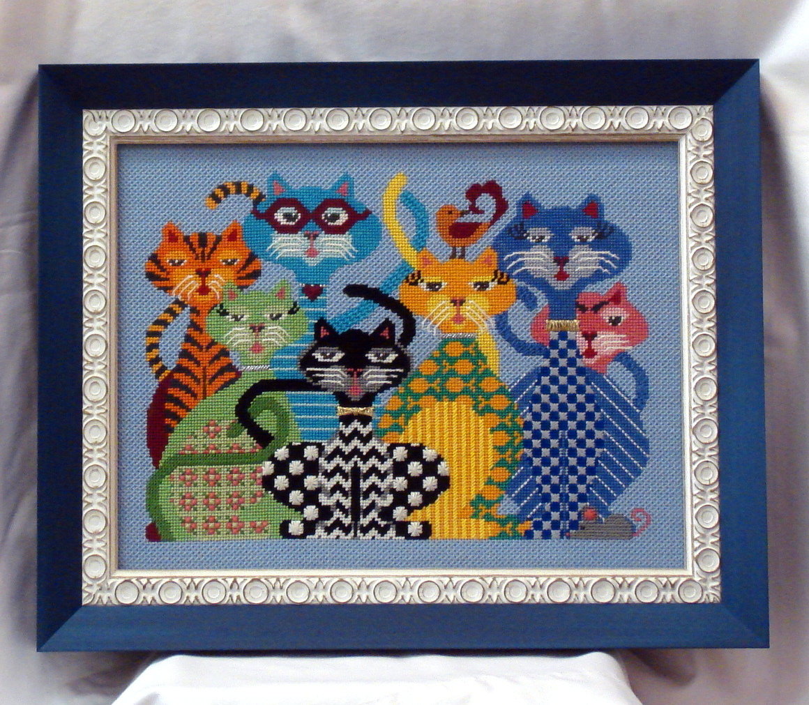 Catitude   (Handpainted by JP Needlepoint)
