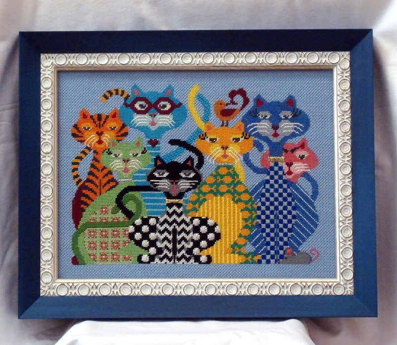 Catitude   (Handpainted by JP Needlepoint)