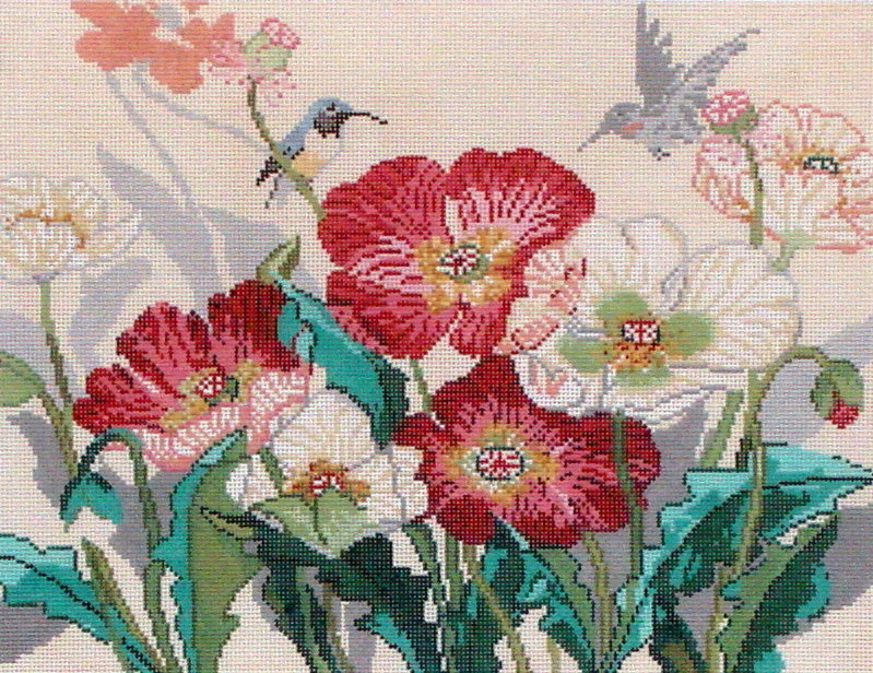 Poppies   (Handpainted by The Meredith Collection)