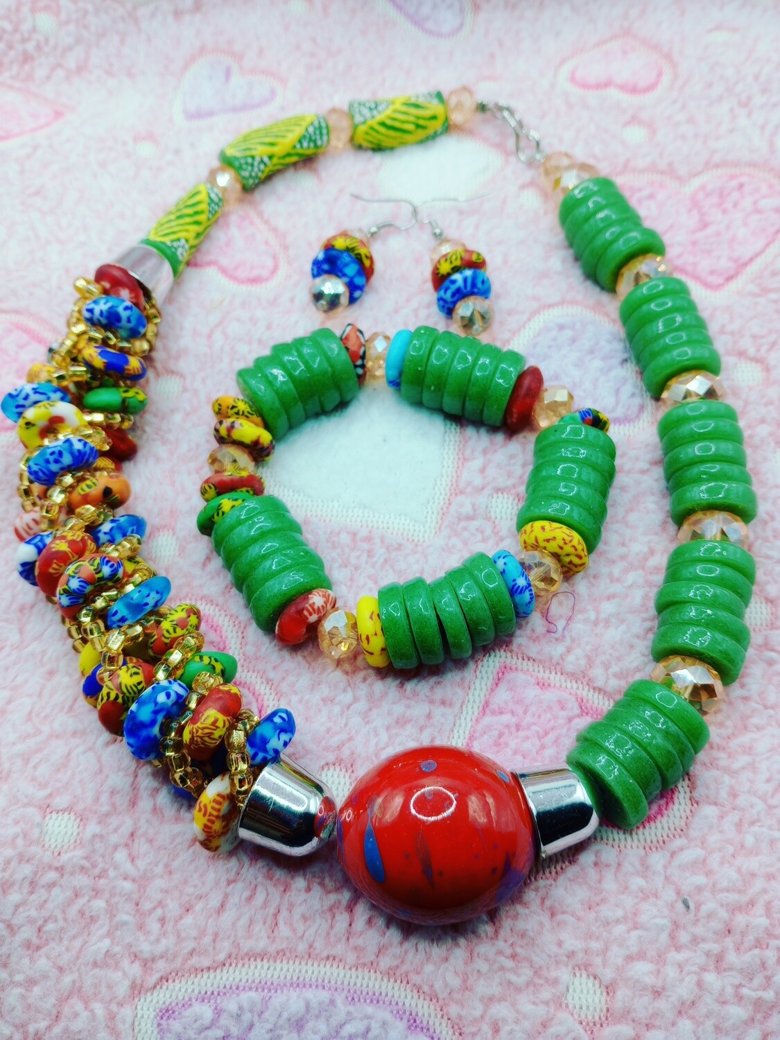 The Green Goddess ( Krobo Beads)