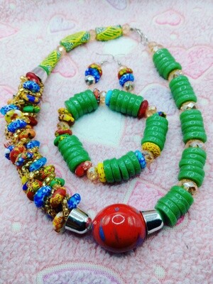 The Green Goddess ( Krobo Beads)