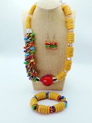 The Yellow Goddess ( Krobo Beads)