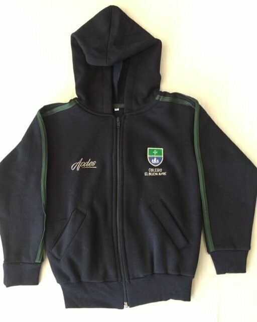 CAMPERA DEPORTIVA CON TIRAS VERDES