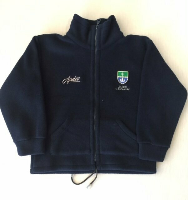 CAMPERA POLAR CON LOGO AZUL