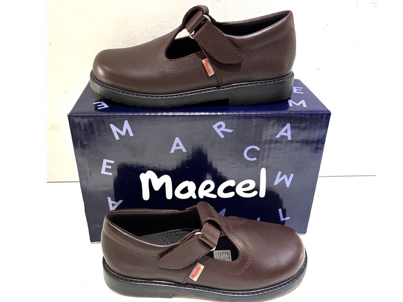 Guillermina con velcro marcel MARRON y NEGRO