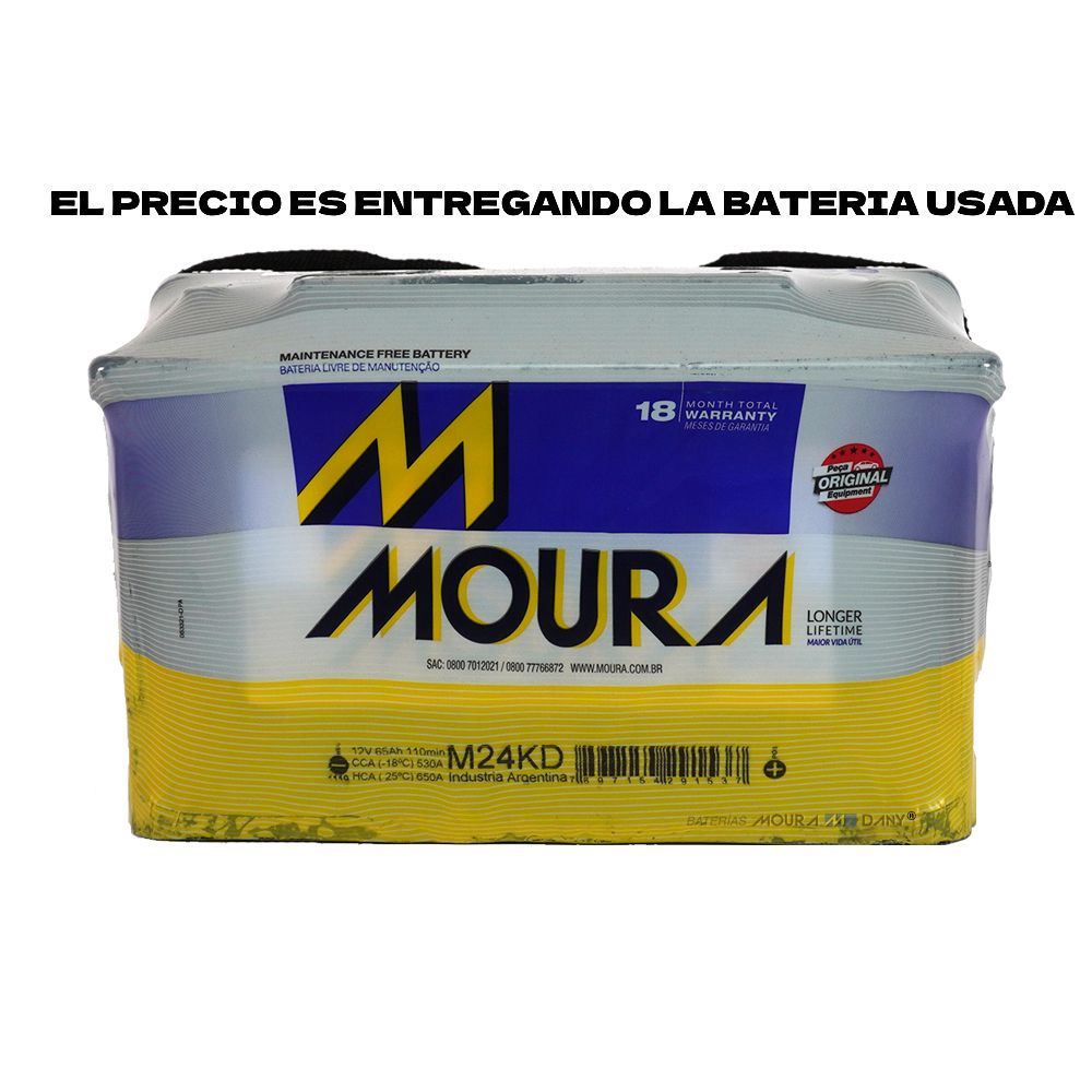 BATERIA MOURA M24KD TIPO 12X75