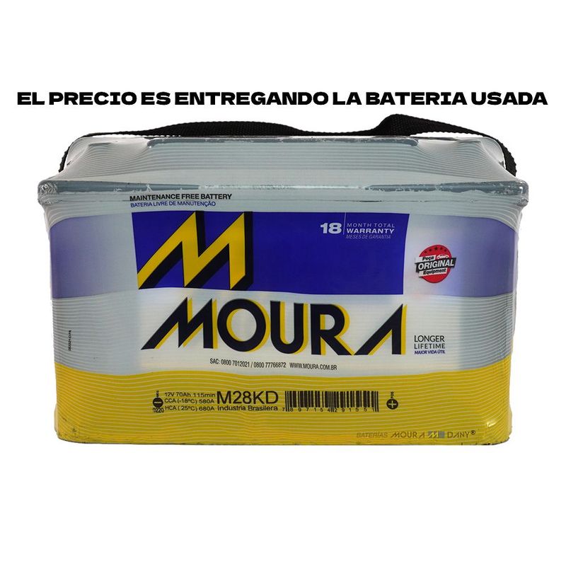 BATERIA MOURA M28KD TIPO 12X80