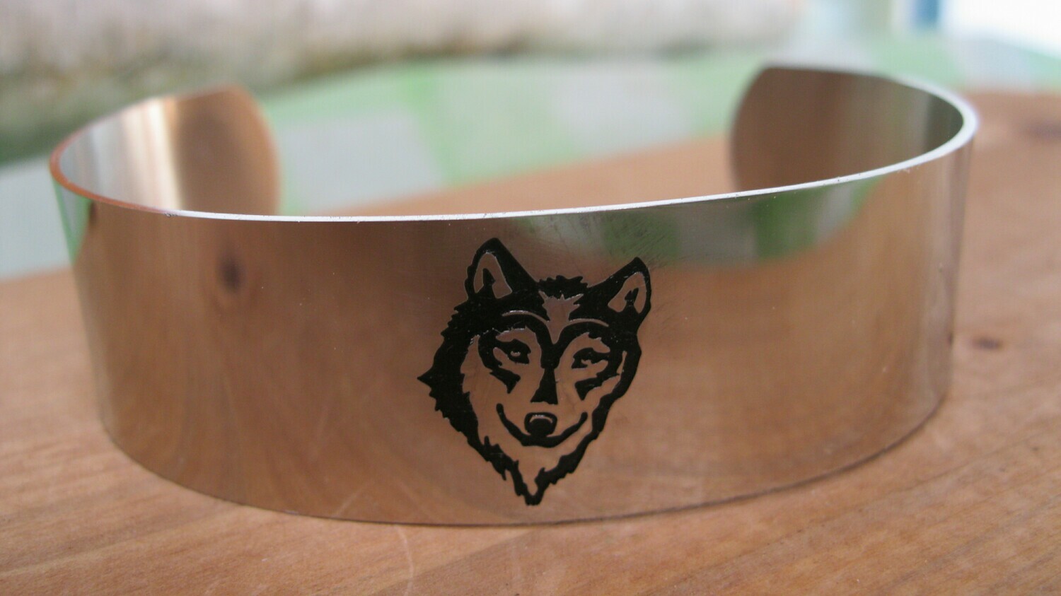 Wolf Stainless Steel Cuff Bracelet #SSN02