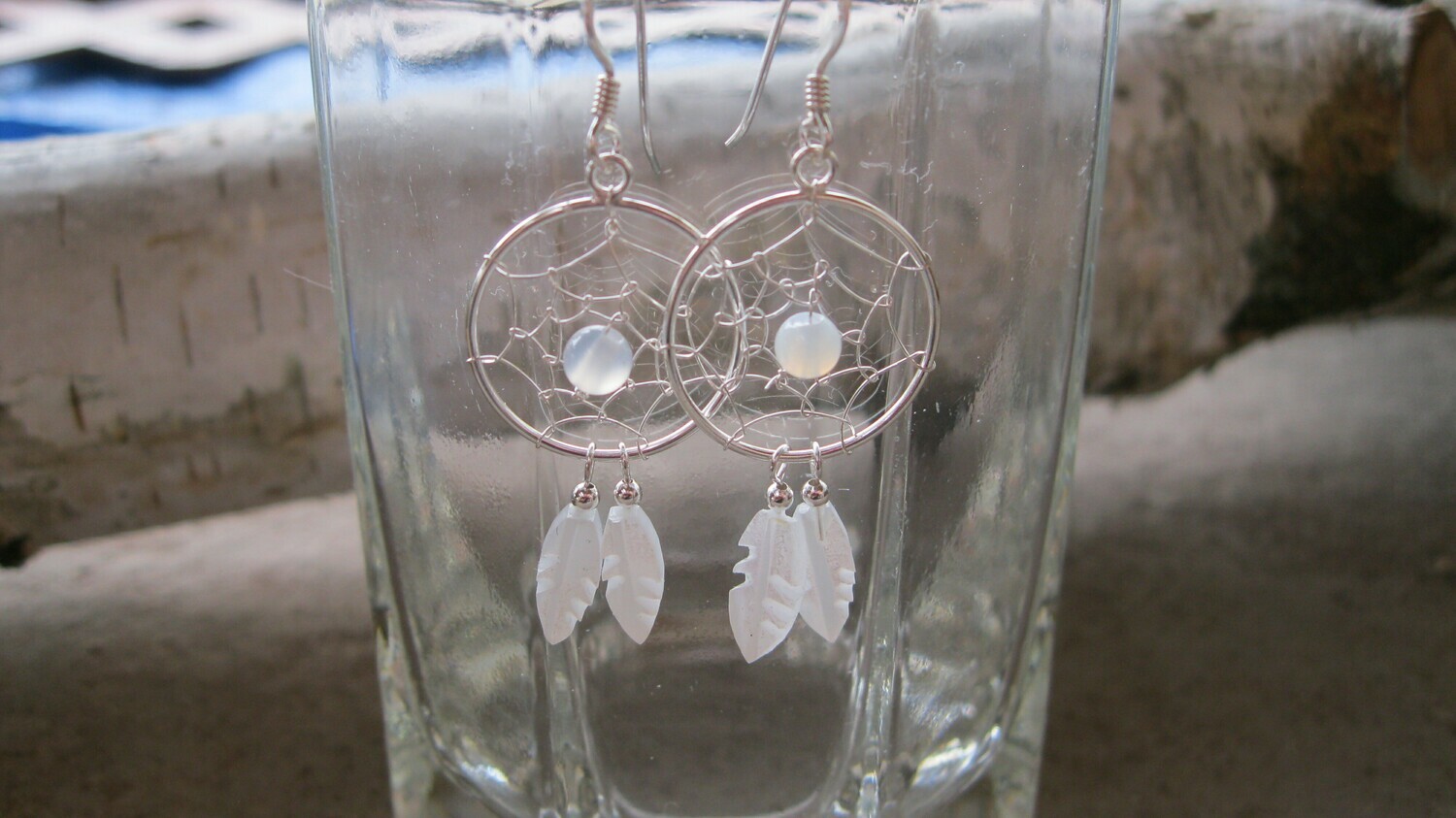 Dreamcatcher earrings Sterling silver #MM10