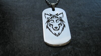 Wolf necklace stainless steel #WDTN