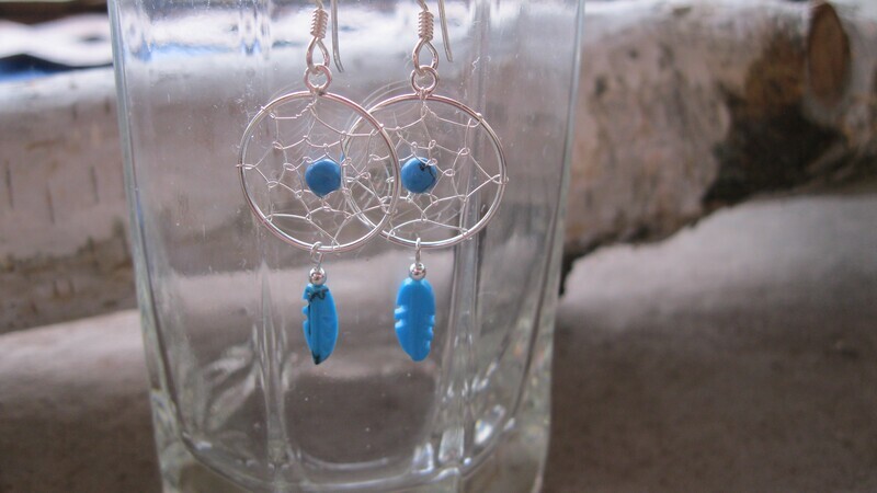 Dreamcatcher Earrings Sterling Silver, #MM3