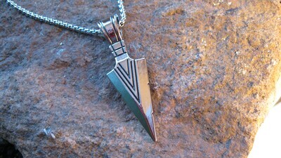 Stainless Steel Arrowhead Necklace # SSA250