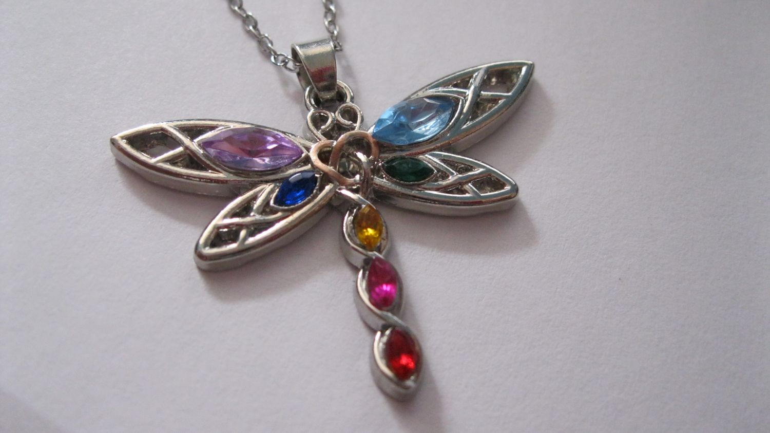 Dragonfly Necklace 7 Chakra #DN225